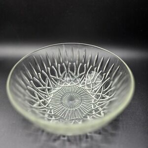 Vintage Pasari Indonesian Crystal Glass Pinwheel Salad / Soup Bowl, 8" x 3.5" H